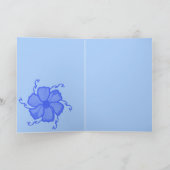 FTF Monochroom 5x7 blanco kaart in blauw (Binnen)