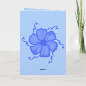 FTF Monochroom 5x7 blanco kaart in blauw (Achterkant)