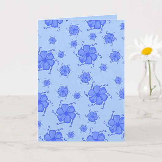 FTF Monochroom 5x7 blanco kaart in blauw (Kleine Plant)