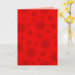 FTF Monochroom 5x7 blanco kaart in rood