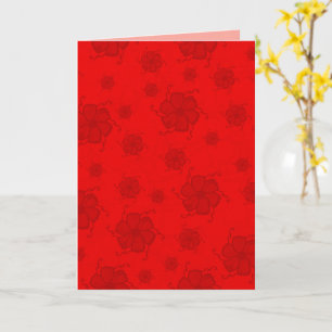 FTF Monochroom 5x7 blanco kaart in rood