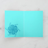 FTF Monochroom 5x7 blanco kaart in Teal (Binnen)