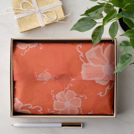 FTF Monochroom tissuepapier in Oranje (Geschenk)