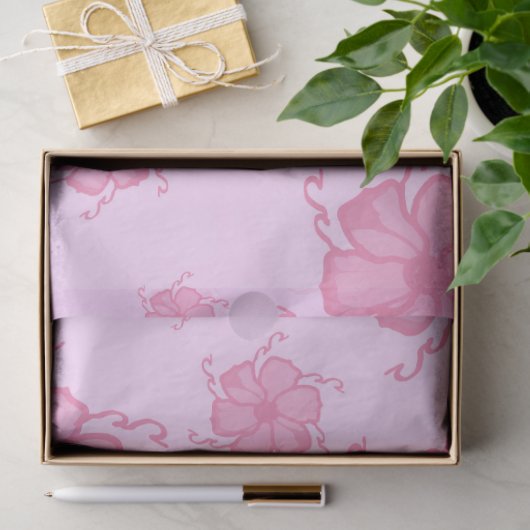 FTF Monochroom Tissuepapier in Roze (Geschenk)