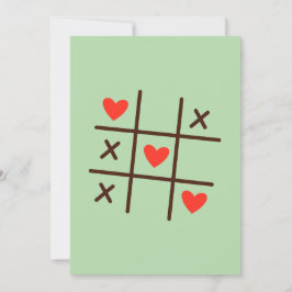 FTic Tac Toe Hearts Valentine Grelache Dankeskarte Bedankkaart