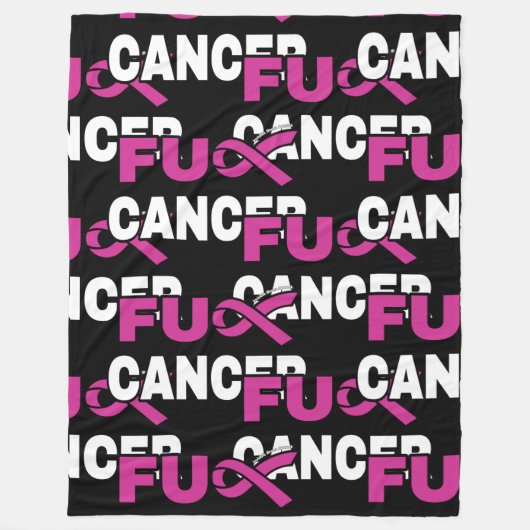 FU CANCER... Borstkanker Fleece Deken (Voorkant)