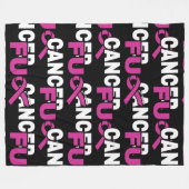 FU CANCER... Borstkanker Fleece Deken (Voorkant (Horizontaal))