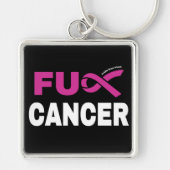 FU CANCER... Borstkanker Sleutelhanger (Voorkant)