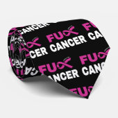 FU CANCER... Borstkanker Stropdas (Opgerold)