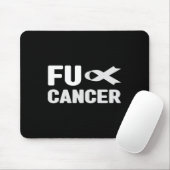 Fu Cancer T Shirt - Wit lint, Fu Longkanker A Muismat (Met muis)