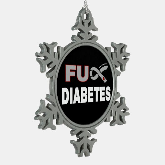 FU Diabetes Tin Sneeuwvlok Ornament (Links)