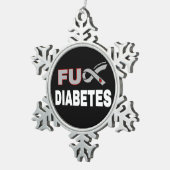 FU Diabetes Tin Sneeuwvlok Ornament (Rechts)