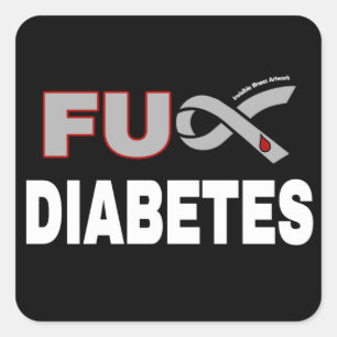 FU-diabetes Vierkante Sticker