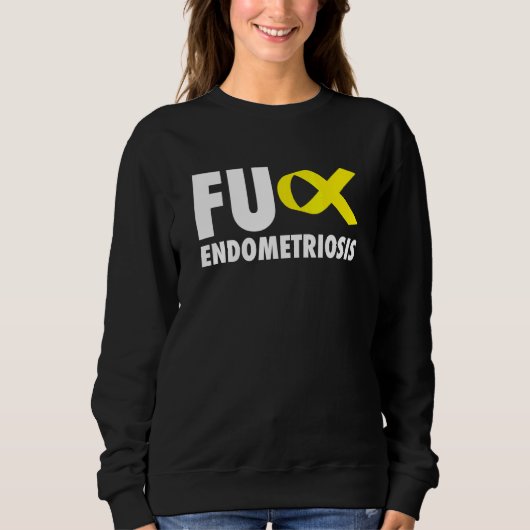 Fu Endometriosis Yellow Ribbon - Endometriosis Trui (Voorkant)