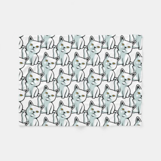 FU-kattehandgebaar met een grappige, onbeleefde ha Fleece Deken (Voorkant (Horizontaal))