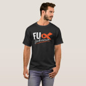 FU Leukemia Sarcasm Oranje Ribbon Funny Gift Fight T-shirt (Voorkant volledig)