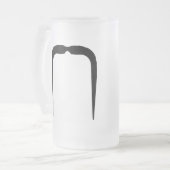 Fu Manchu Mustache Matglas Bierpul (Voorkant links)