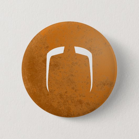 Fu Manchu Mustache Ronde Button 5,7 Cm (Voorkant)