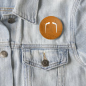 Fu Manchu Mustache Ronde Button 5,7 Cm (In situ)