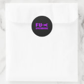 Fu Overdosis - Verslavingsbewustzijn1 Ronde Sticker (Tas)