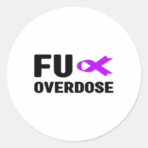 Fu Overdosis - Verslavingsbewustzijn2 Ronde Sticker