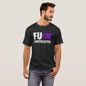FU Pancreatitis Paars Lint - Pancreatitis T-shirt (Voorkant volledig)