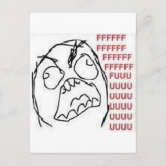 FU Rage Comic Briefkaart