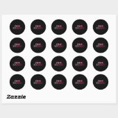 FU Roze Lint Borstkankerbewustzijn Ronde Sticker (Vel)