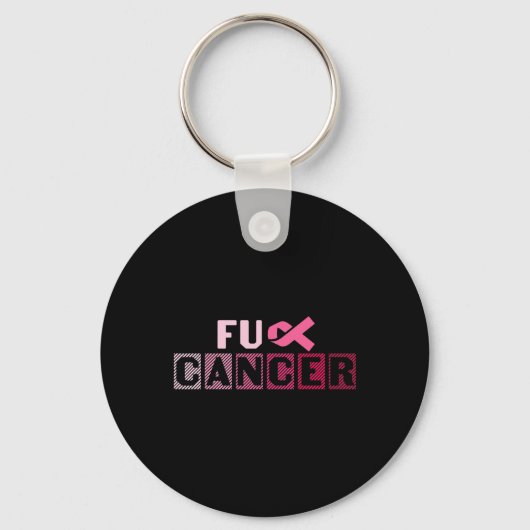 FU Roze Lint Borstkankerbewustzijn Sleutelhanger (Voorkant)