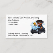 Fu Schattigee auto detaillering Wash thema Visitekaartje (Voorkant)