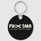Fu SMA Awareness Ribbon Cream Sleutelhanger (Voorkant)