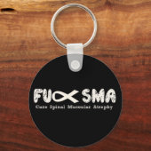 Fu SMA Awareness Ribbon Cream Sleutelhanger (Voorkant)