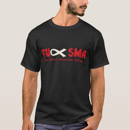 Fu SMA Awareness Ribbon Red T-shirt (Voorkant)