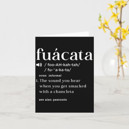 Fuacata Definition Funny Cuban Miami Cuban Cuba Hi Kaart (Gele Bloem)