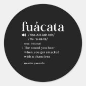 Fuacata Definition Funny Cuban Miami Cuban Cuba Hi Ronde Sticker (Voorkant)