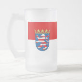 Fůag of Hesse Frosted Glass Beer Mug Matglas Bierpul (Links)