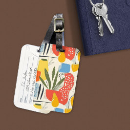 Fuavism Style Levendige kleuren Tuin Pot Bagagelabel