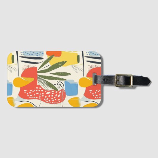 Fuavism Style Levendige kleuren Tuin Pot Bagagelabel (Voorkant (horizontaal))