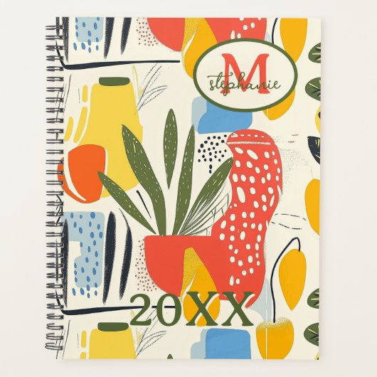 Fuavism Style Levendige kleuren Tuin Pot Planner (Voorkant)