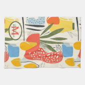 Fuavism Style Levendige kleuren Tuin Pot Theedoek (Horizontaal)