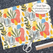 Fuavism Style Levendige kleuren Tuin Pot Tissuepapier