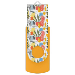 Fuavism Style Levendige kleuren Tuin Pot USB Stick