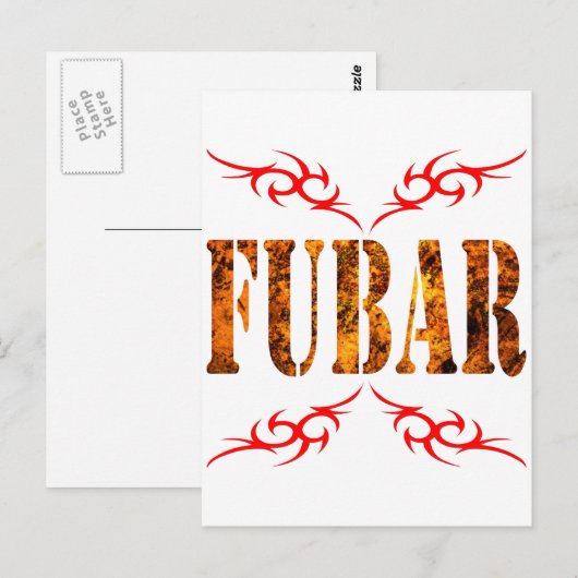 FUBAR BRIEFKAART (Voorkant / Achterkant)