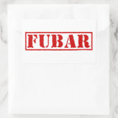 FUBAR RECHTHOEKIGE STICKER (Tas)