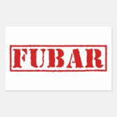 FUBAR RECHTHOEKIGE STICKER (Voorkant)