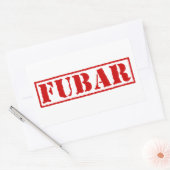 FUBAR RECHTHOEKIGE STICKER (Envelop)