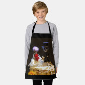 Fubby bruidspaartje op taart. schort (Gedragen)