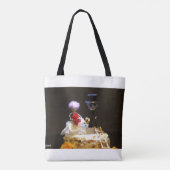 Fubby bruidspaartje op taart. tote bag (Achterkant)