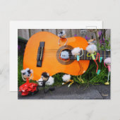 Fubby creaties die Paso Doble dansen en muziek mak Briefkaart (Voorkant / Achterkant)