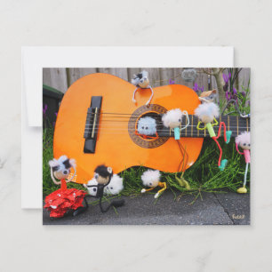 Fubby creaties die Paso Doble dansen en muziek mak Briefkaart